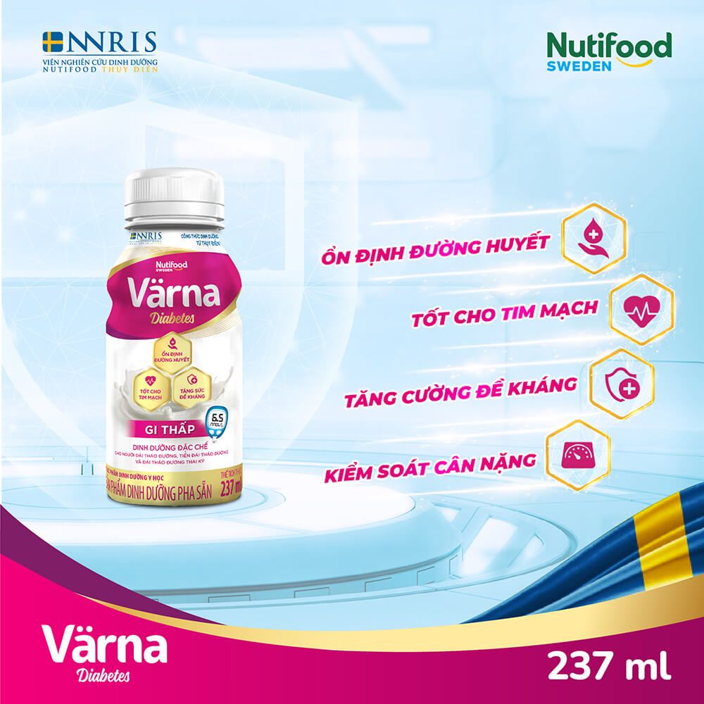Công dụng của sữa Varna Diabetes 237ml