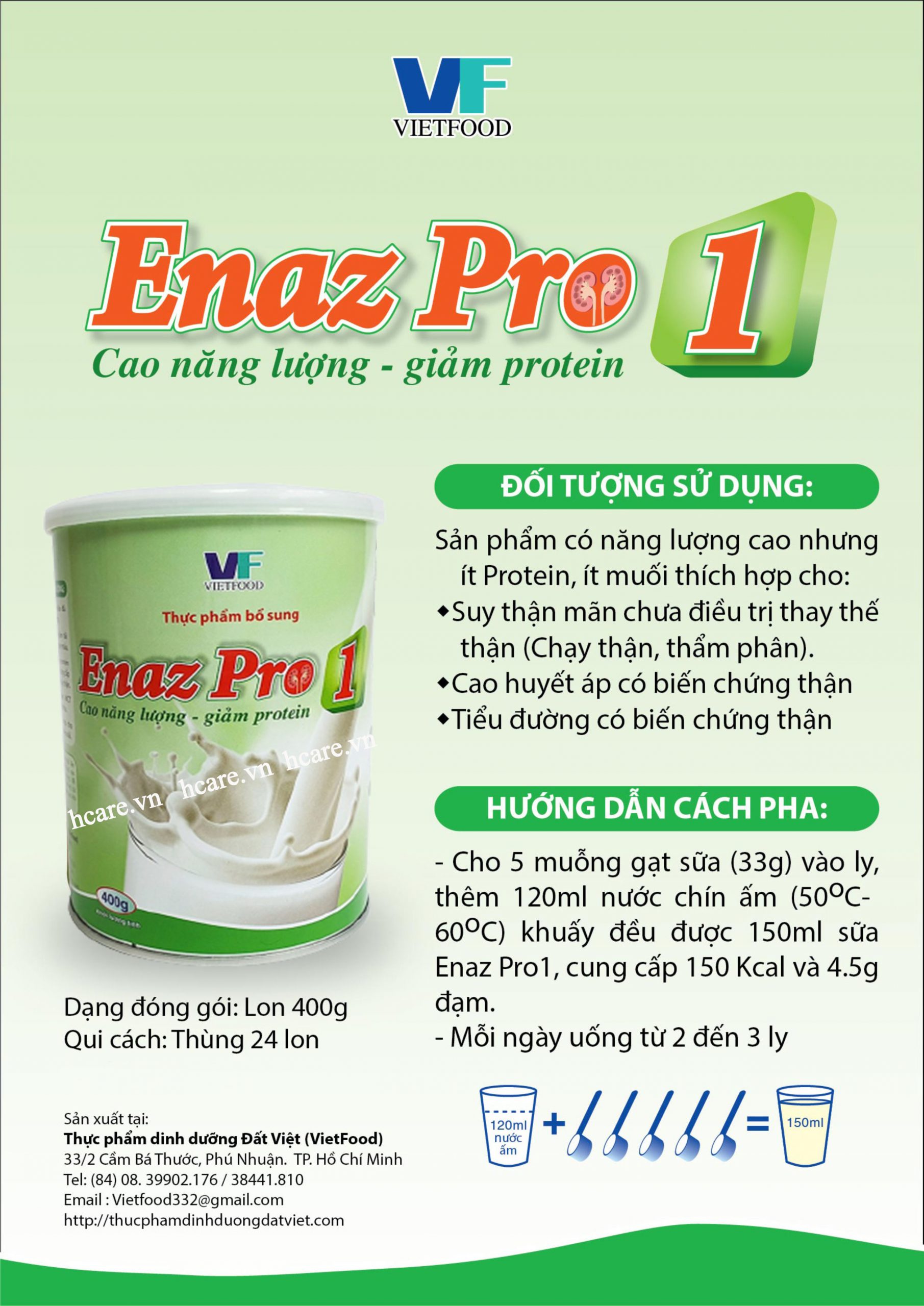 Sữa Enaz pro 1- đối tượng và hướng dẫn sử dụng sữa