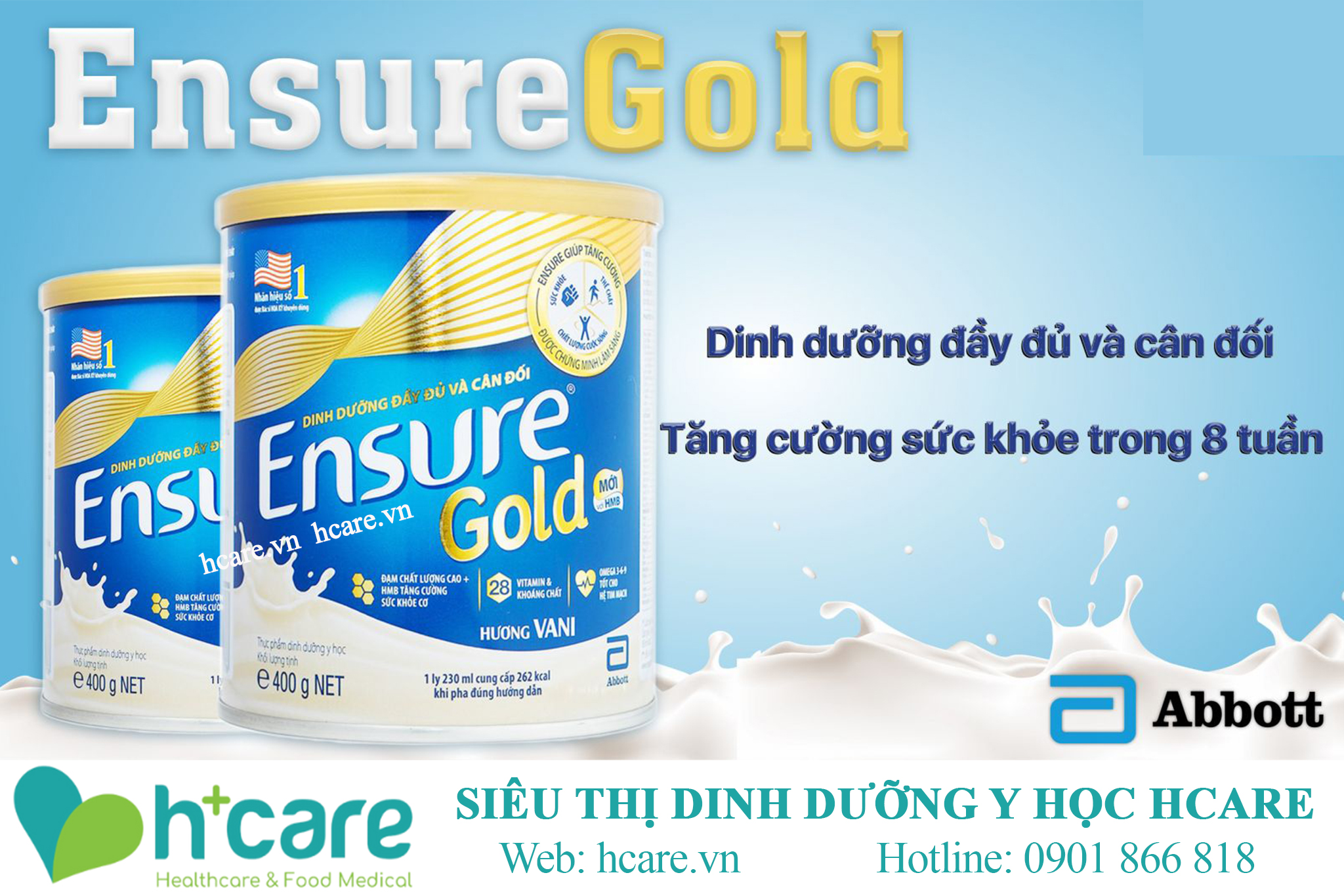 Sữa Ensure Gold bổ sung đầy đủ các dưỡng chất thiết yếu