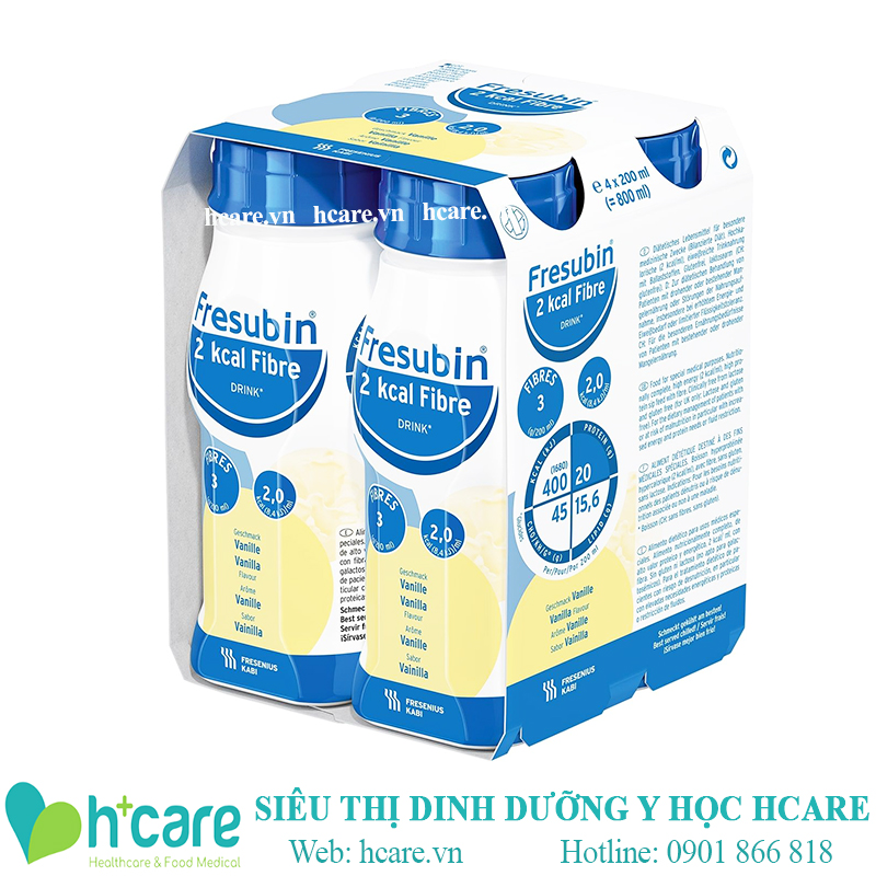 Sữa dinh dưỡng Fresubin 2 Kcal Fibre 200ml vị Đào mơ