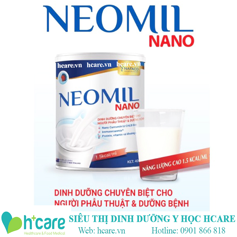 Sữa Neomil Nano dòng thực phẩm dinh dưỡng y học cho người phẫu thuật và dưỡng bệnh