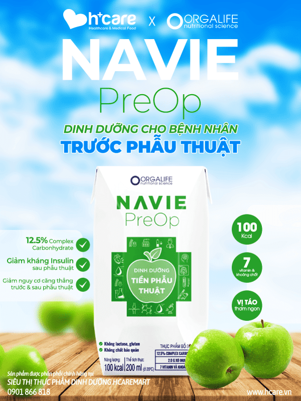 NAVIE PreOp - Thức Uống Công Thức Trước Phẫu Thuật [Lốc 3 hộp] - Hình ảnh 2