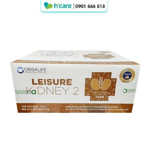 Soup uống Leisure Kidney 2 dinh dưỡng cho người suy thận có lọc máu (30 hộp)