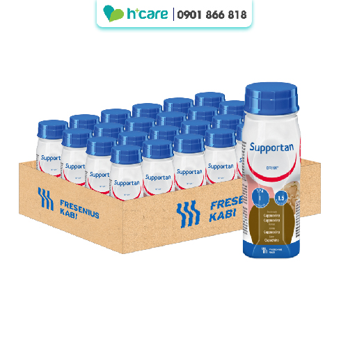 Sữa Supportan Cappuccino 200ml bổ sung năng lượng cao cho người ung thư - Thùng 24 chai