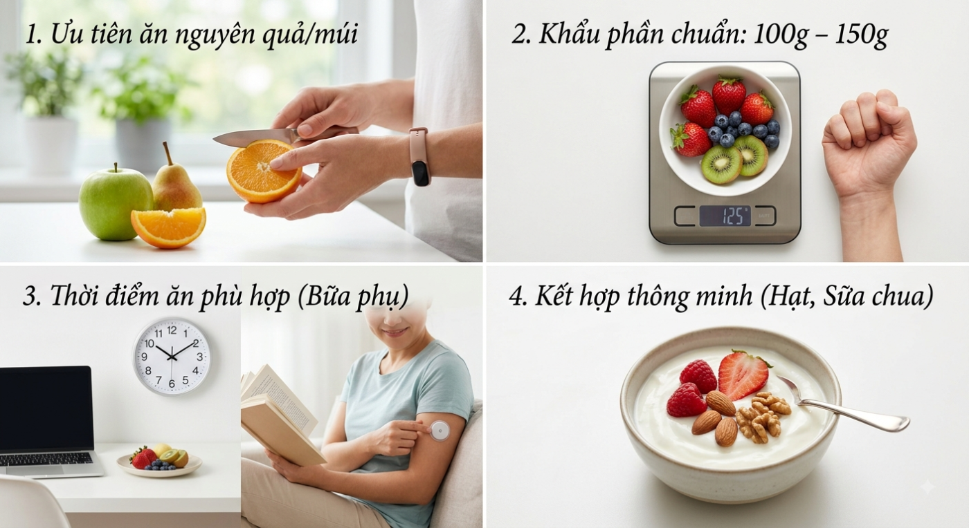 Nguyên tắc ăn hoa quả cho người tiểu đường